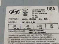 2012-2014 Hyundai Accent Radio AM FM Cd Player Receiver Replacement P/N:96170-1R1004X Fits Fits 2012 2013 2014 OEM Used Auto