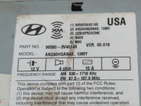 2012-2013 Hyundai Azera Radio AM FM Cd Player Receiver Replacement P/N:96560-3V4014X Fits Fits 2012 2013 OEM Used Auto Parts