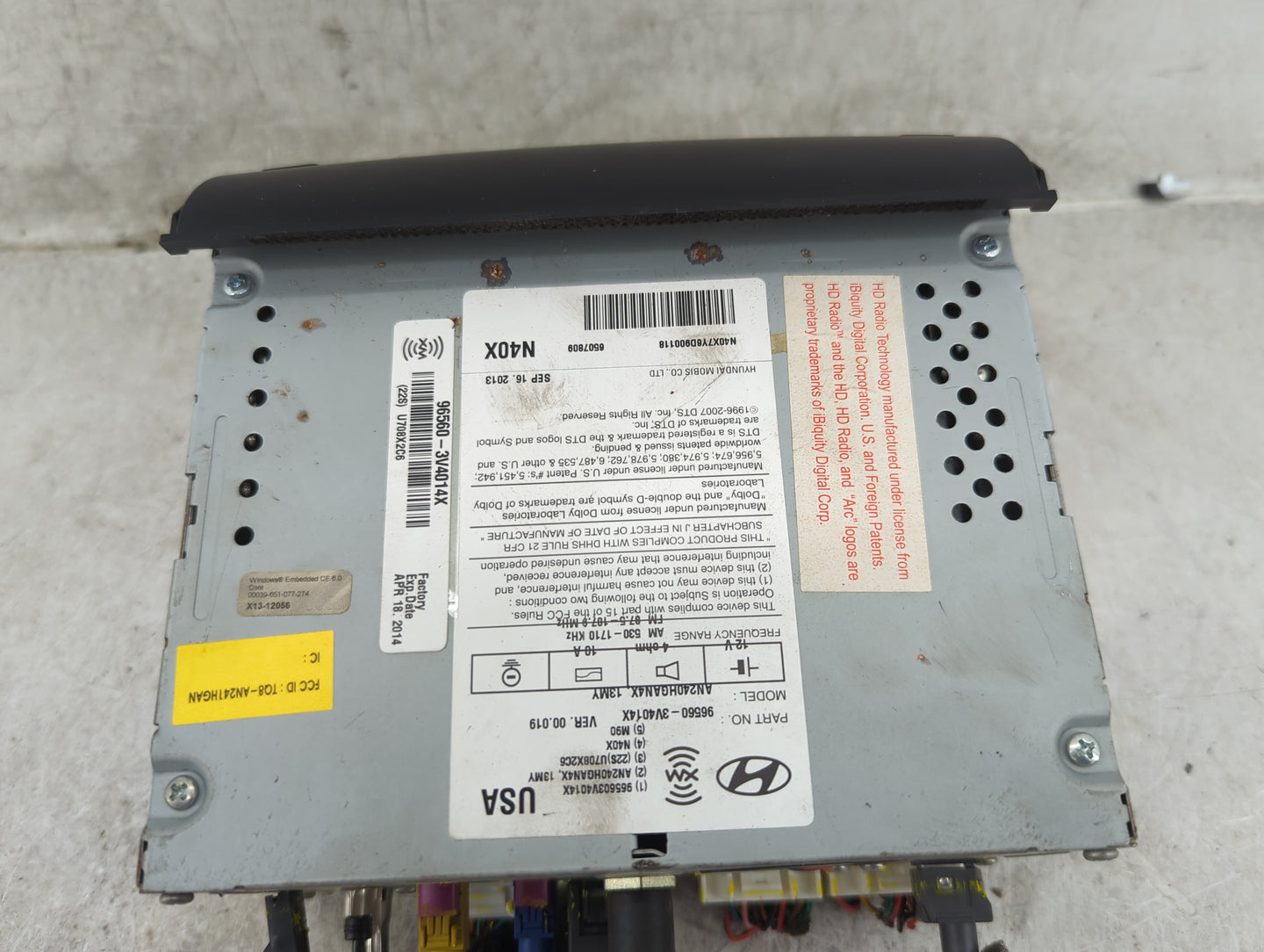 2012-2013 Hyundai Azera Radio AM FM Cd Player Receiver Replacement P/N:96560-3V4014X AN240HGANA4X Fits Fits 2012 2013 OEM Us