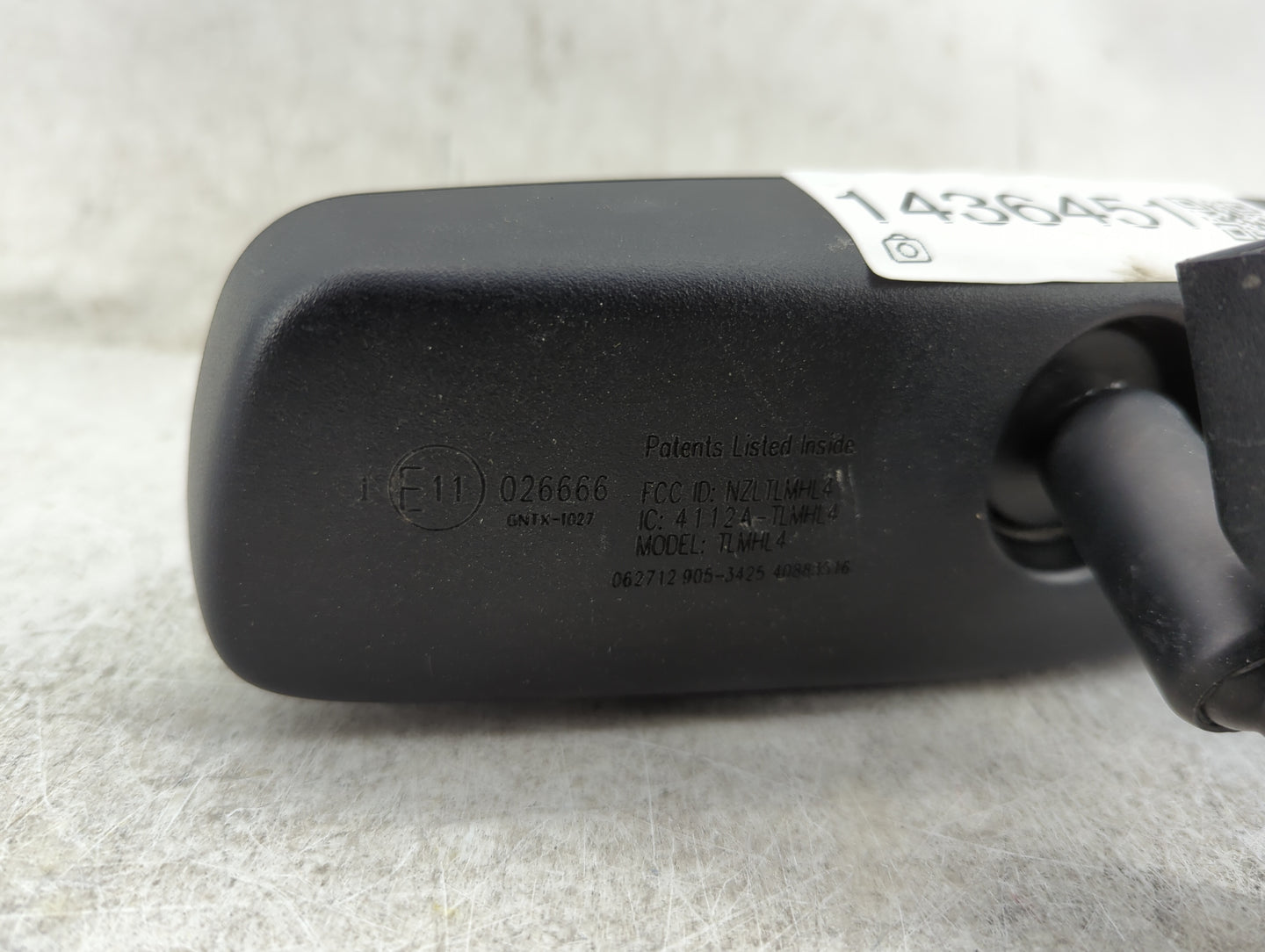 2012-2017 Hyundai Azera Interior Rear View Mirror Replacement OEM P/N:026666 GNTX-1027 Fits OEM Used Auto Parts - Oemusedaut