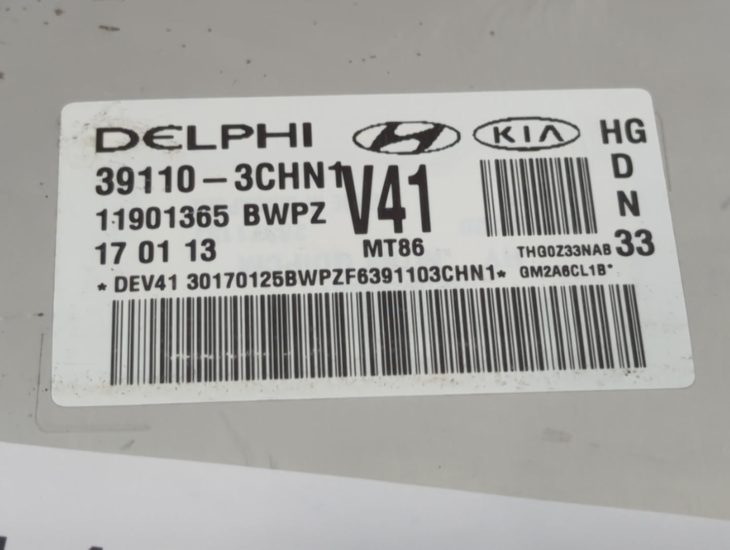 2012-2014 Hyundai Azera PCM Engine Control Computer ECU ECM PCU OEM P/N:39110-3CHN1 Fits Fits 2012 2013 2014 OEM Used Auto P