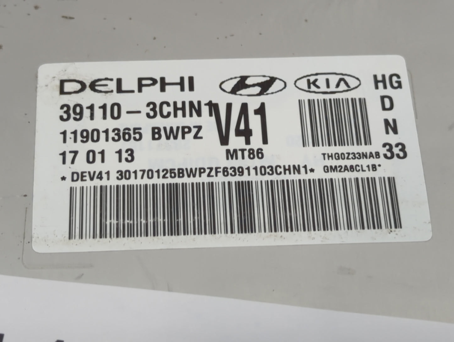2012-2014 Hyundai Azera PCM Engine Control Computer ECU ECM PCU OEM P/N:39110-3CHN1 Fits Fits 2012 2013 2014 OEM Used Auto P