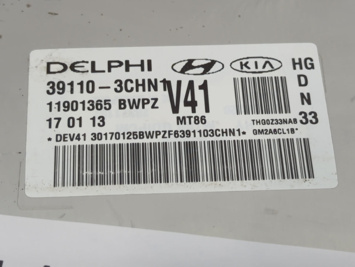 2012-2014 Hyundai Azera PCM Engine Control Computer ECU ECM PCU OEM P/N:39110-3CHN1 Fits 2012 2013 2014 OEM Used Auto Parts 