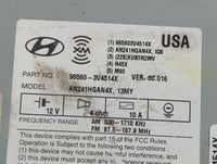 2012-2013 Hyundai Azera Radio AM FM Cd Player Receiver Replacement P/N:965603V4514X AN241HGAN4X Fits Fits 2012 2013 OEM Used