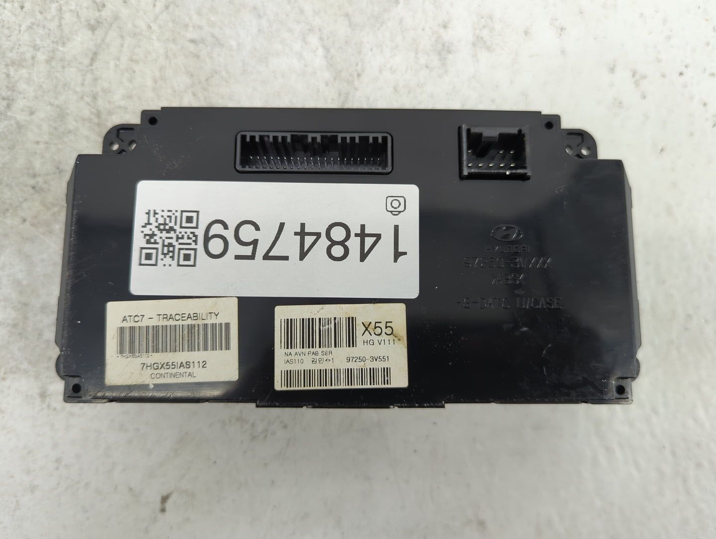 2012-2013 Hyundai Azera Climate Control Module Temperature AC/Heater Replacement P/N:972503V551 7HGX55IAS112 Fits Fits 2012 