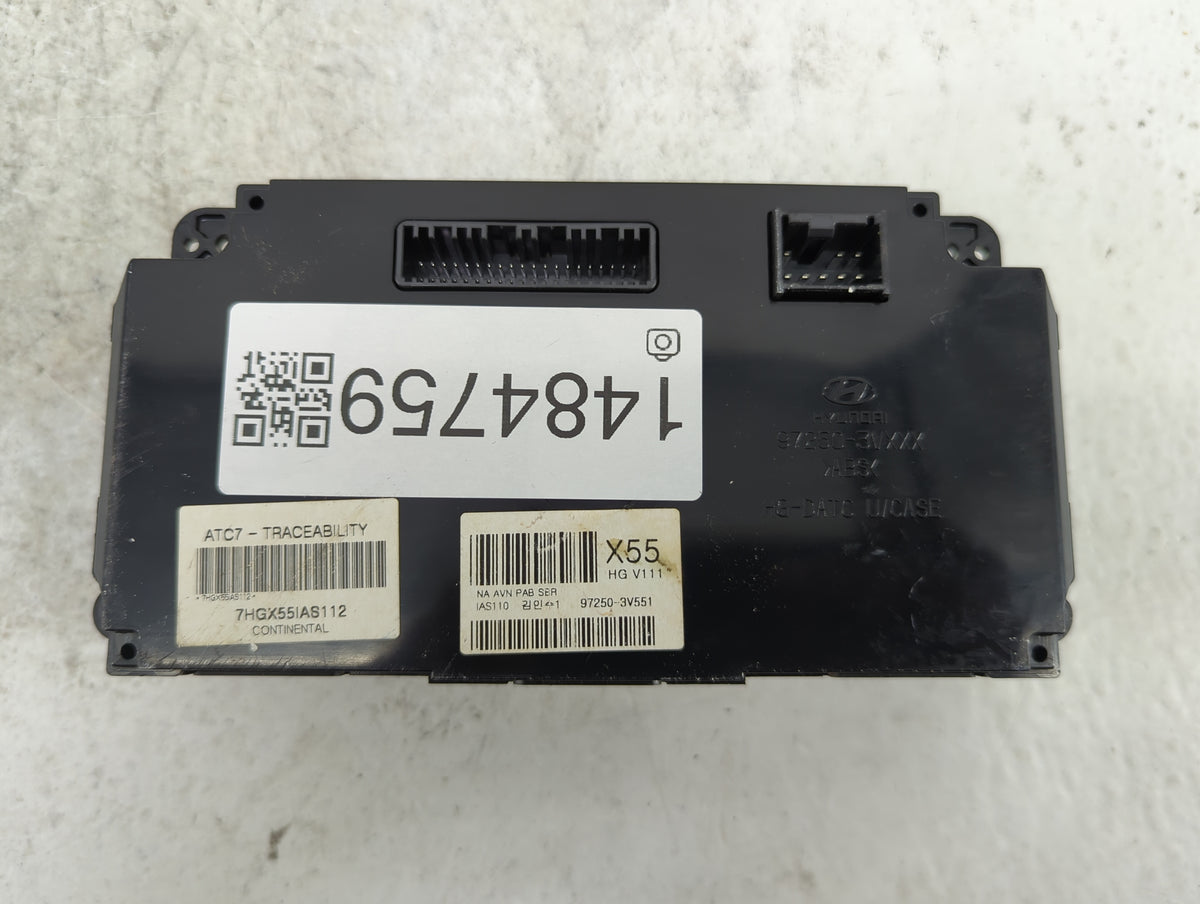 2012-2013 Hyundai Azera Climate Control Module Temperature AC/Heater Replacement P/N:972503V551 7HGX55IAS112 Fits Fits 2012 