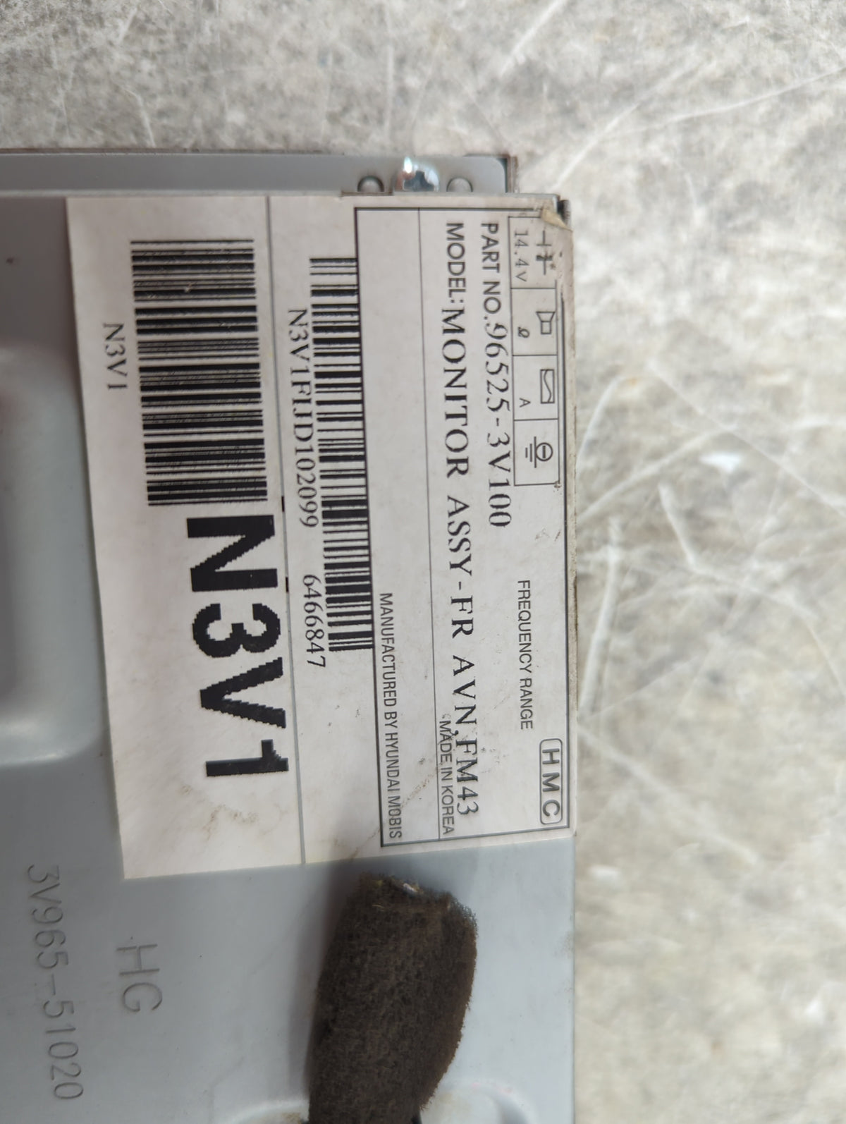 2012-2013 Hyundai Azera Information Radio Display Screen 1513636 - Oemusedautoparts1.com