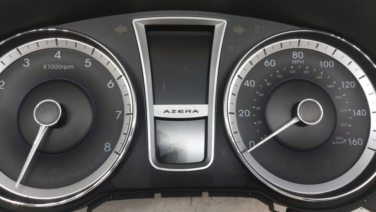 2012-2013 Hyundai Azera Instrument Cluster Speedometer Gauges P/N:94001-3V100 Fits Fits 2012 2013 OEM Used Auto Parts - Oemu