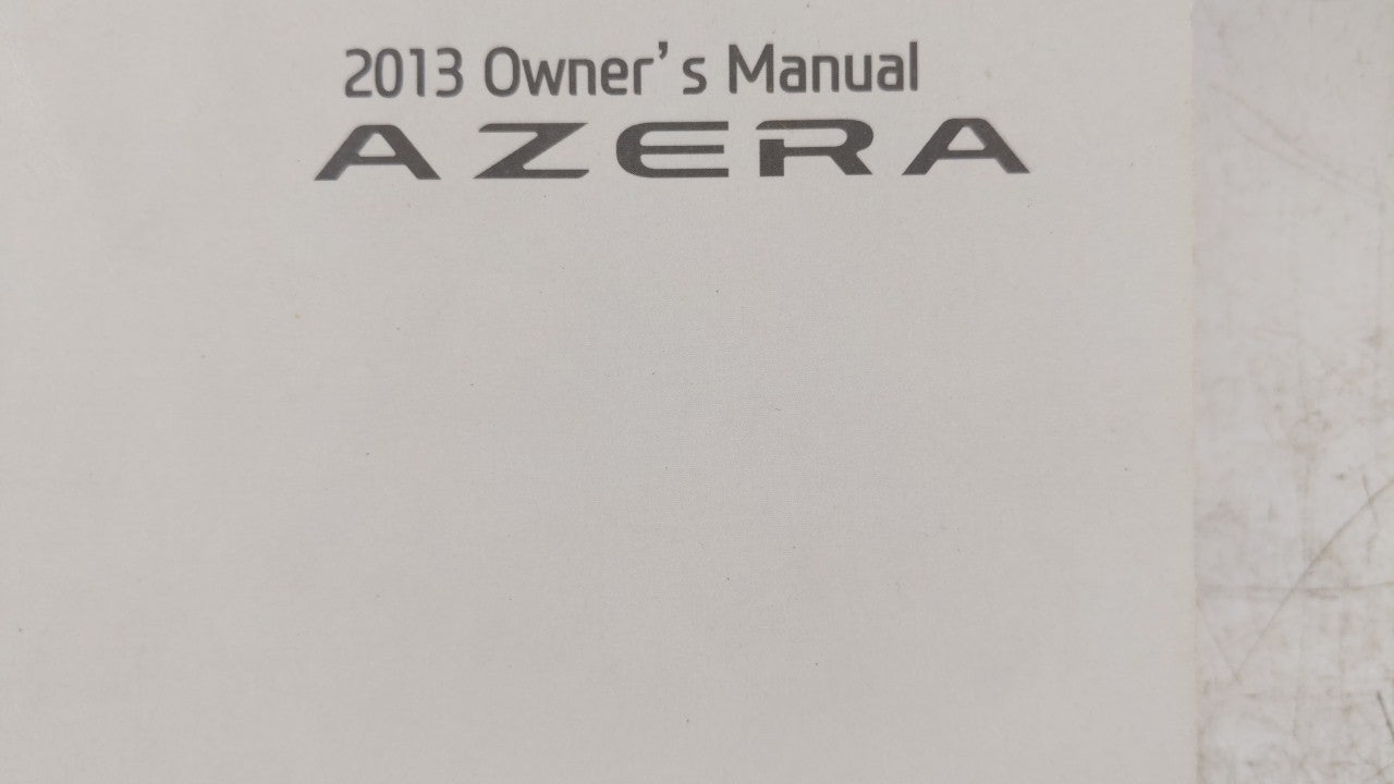2013 Hyundai Azera Owners Manual Book Guide OEM Used Auto Parts - Oemusedautoparts1.com
