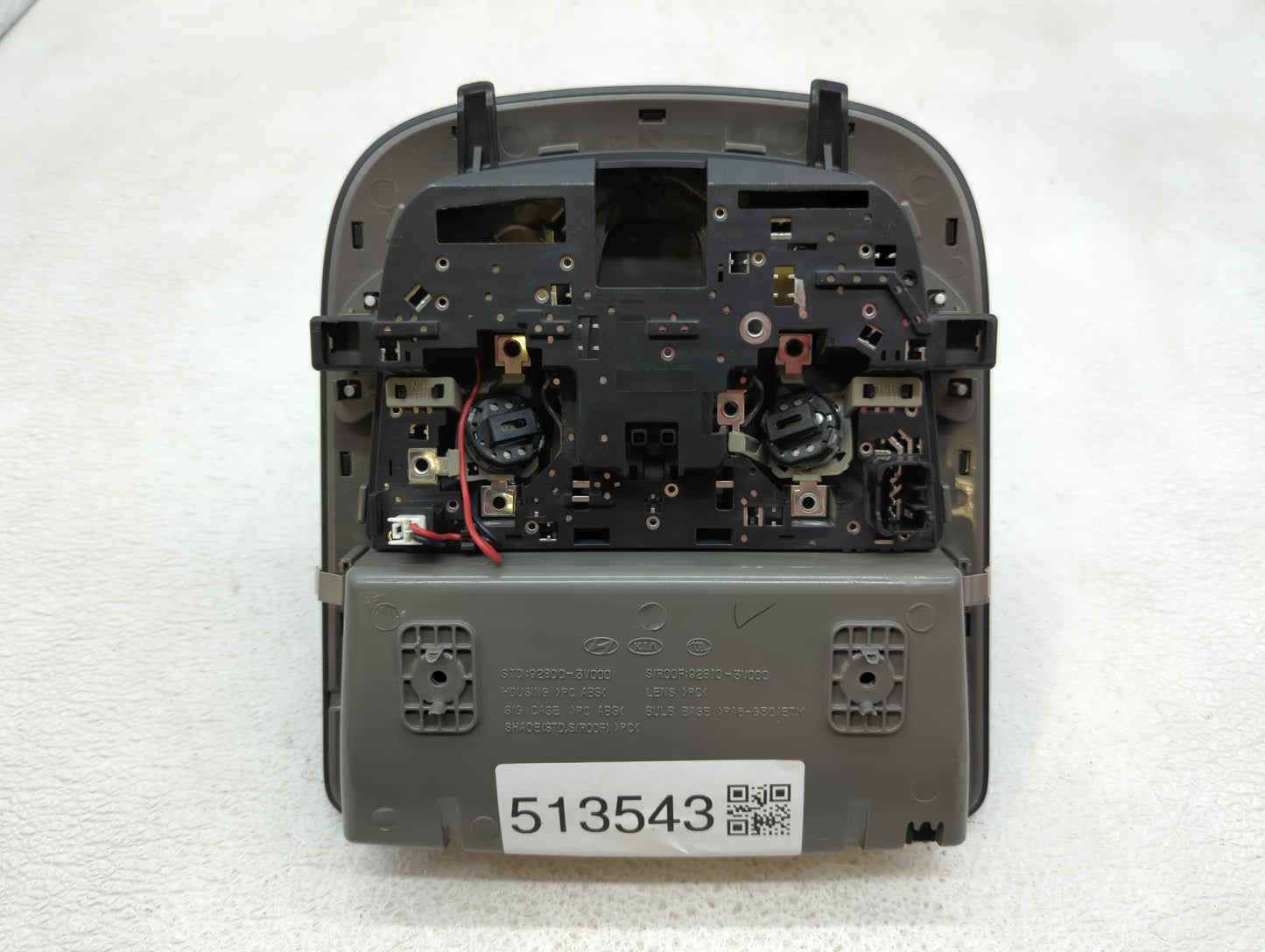 2012-2014 Hyundai Azera Overhead Roof Console Black 513543 - Oemusedautoparts1.com
