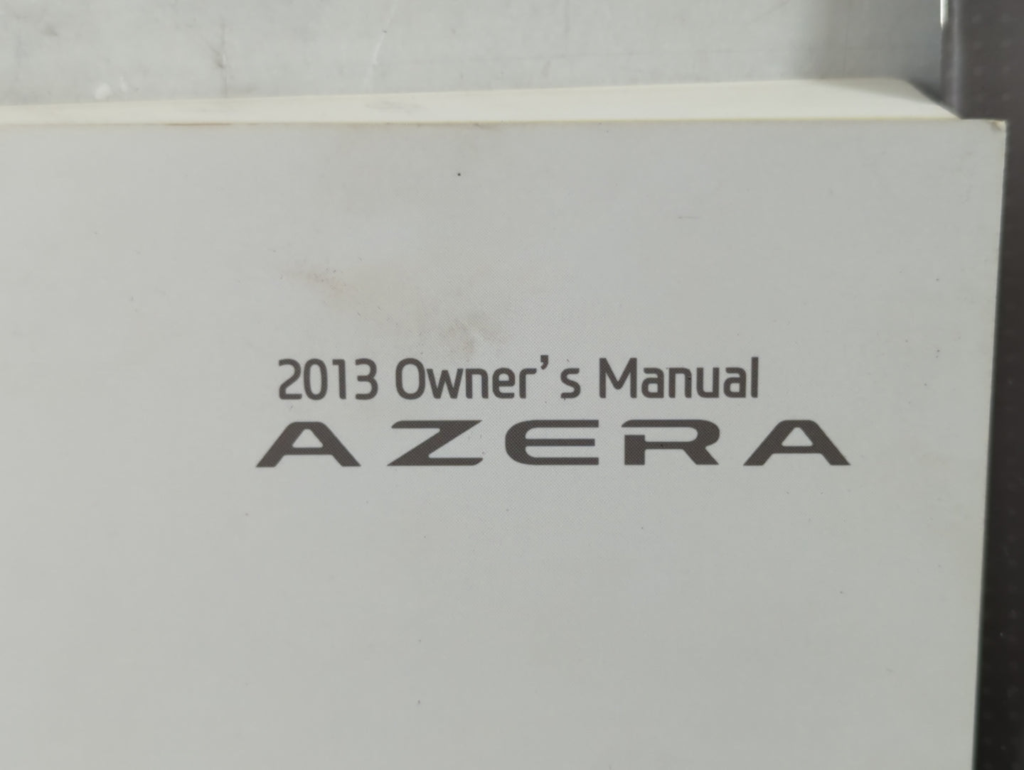 2013 Hyundai Azera Owners Manual Book Guide P/N:D3V0-EU35E OEM Used Auto Parts - Oemusedautoparts1.com