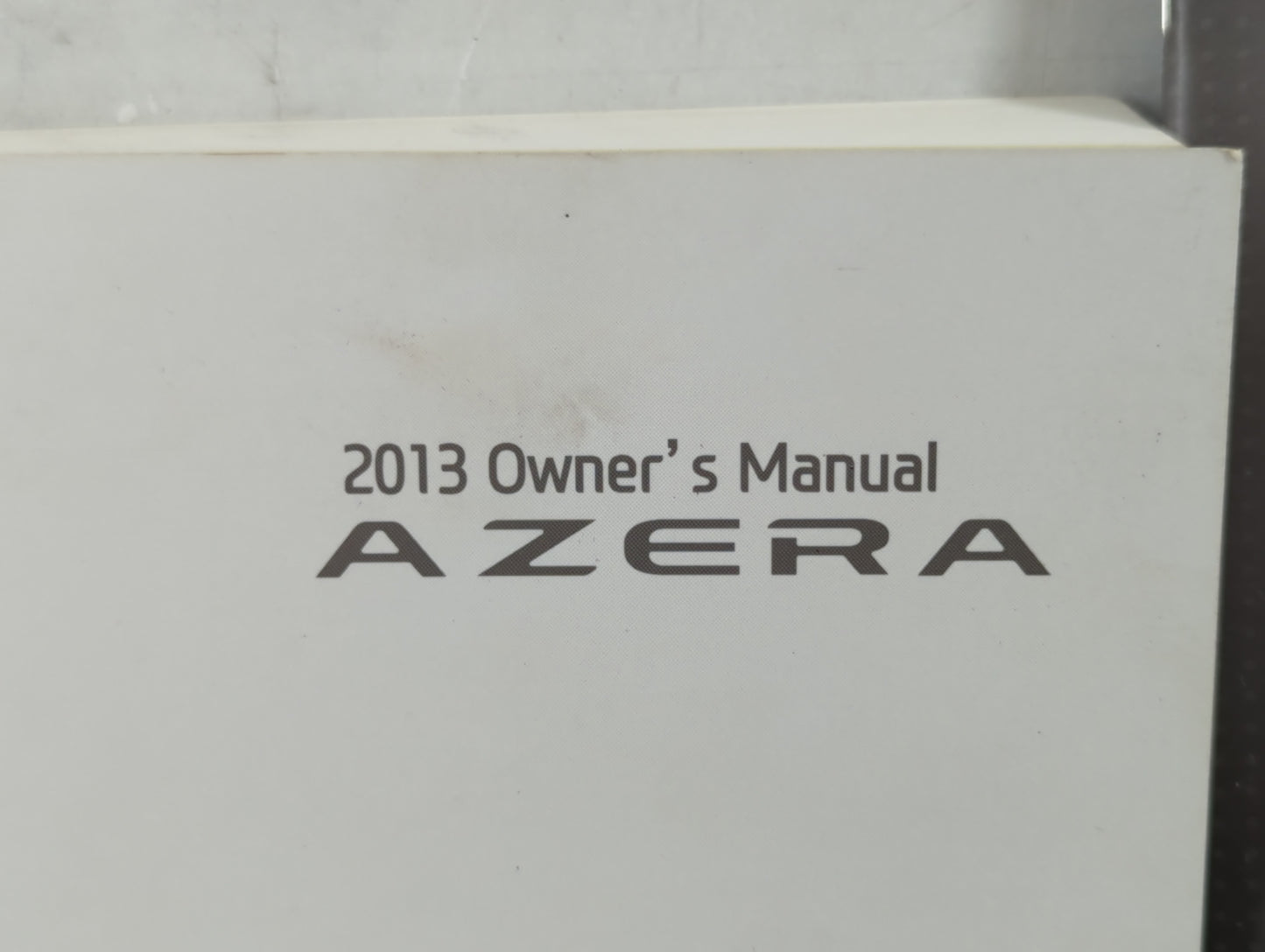 2013 Hyundai Azera Owners Manual Book Guide P/N:D3V0-EU35E OEM Used Auto Parts - Oemusedautoparts1.com