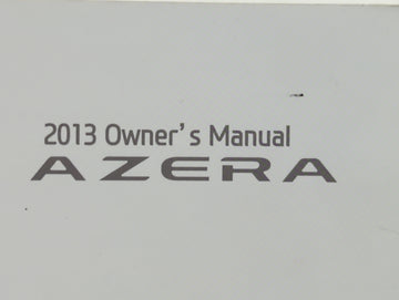 2013 Hyundai Azera Owners Manual Book Guide P/N:D3V0-EU35E OEM Used Auto Parts