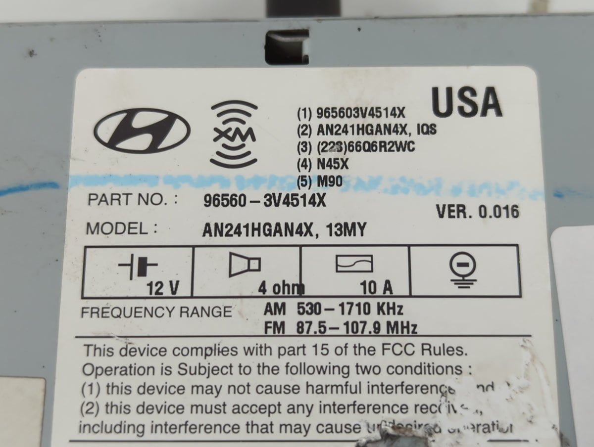 2012-2013 Hyundai Azera Am Fm Cd Player Radio Receiver 727048 - Oemusedautoparts1.com