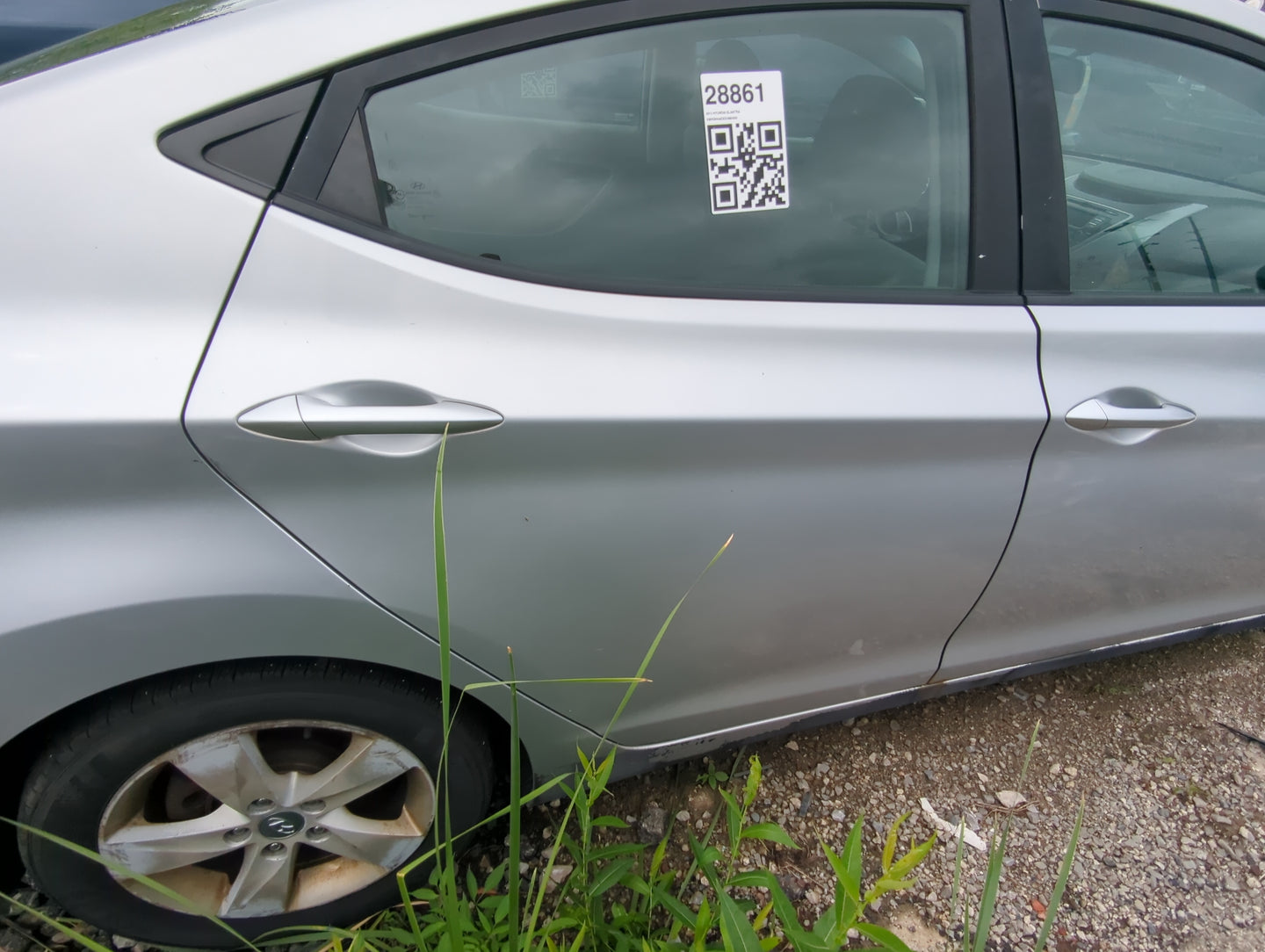 2011-2016 Hyundai Elantra Passenger Rear Door Window Oem - Oemusedautoparts1.com