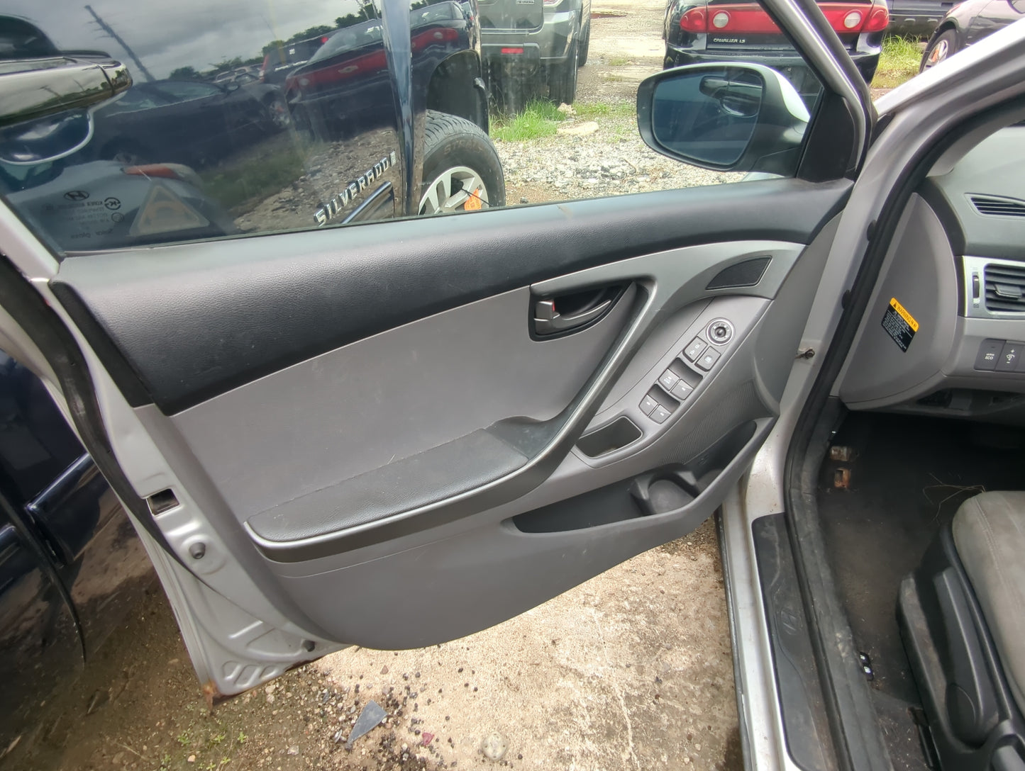 2013 Hyundai Elantra Front Left Driver Interior Door Panel Trim - Oemusedautoparts1.com