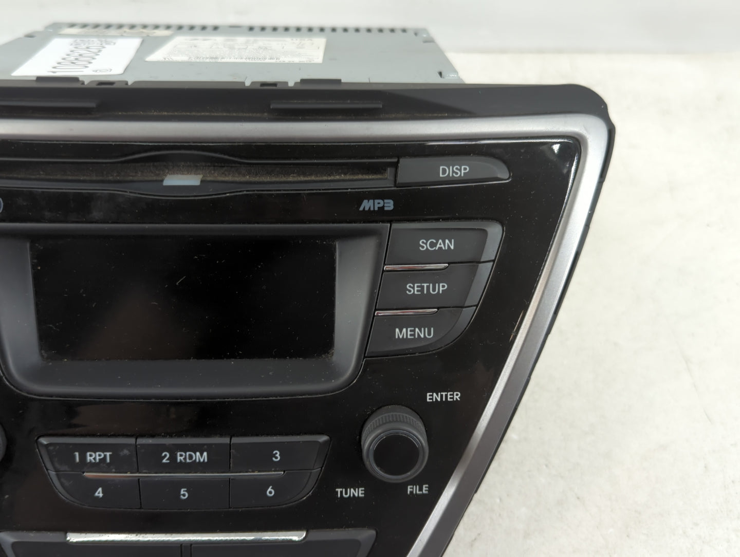 2013 Hyundai Elantra Radio AM FM Cd Player Receiver Replacement P/N:96170-3X155RA5 Fits OEM Used Auto Parts - Oemusedautopar