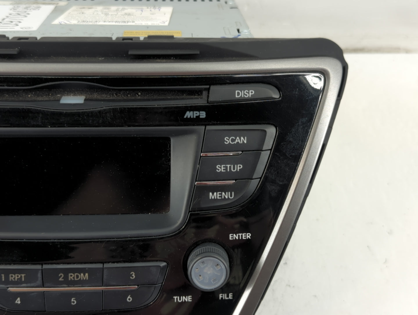 2013 Hyundai Elantra Radio AM FM Cd Player Receiver Replacement P/N:96170-3X165RA5 Fits OEM Used Auto Parts - Oemusedautopar