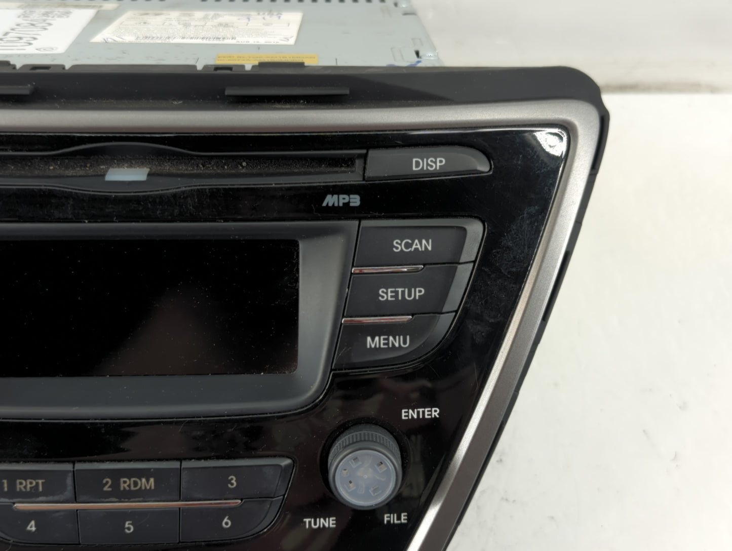 2013 Hyundai Elantra Radio AM FM Cd Player Receiver Replacement P/N:96170-3X165RA5 Fits OEM Used Auto Parts - Oemusedautopar