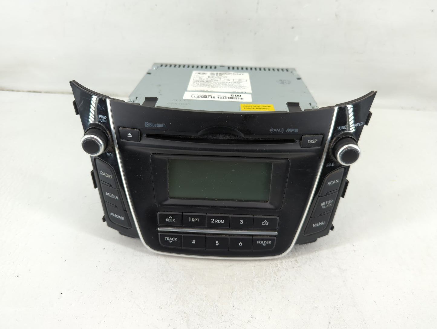 2013-2015 Hyundai Elantra Radio AM FM Cd Player Receiver Replacement P/N:96170-A5170GU Fits Fits 2013 2014 2015 OEM Used Aut