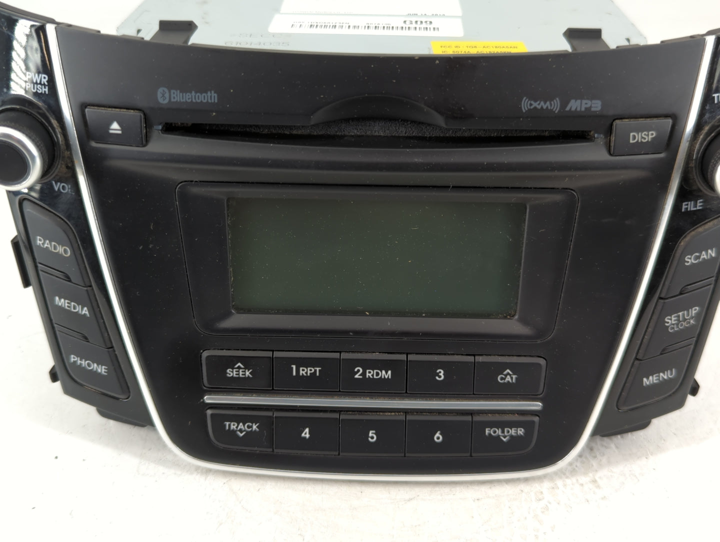 2013-2015 Hyundai Elantra Radio AM FM Cd Player Receiver Replacement P/N:96170-A5170GU Fits Fits 2013 2014 2015 OEM Used Aut