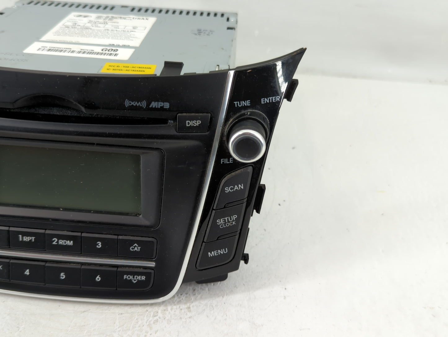 2013-2015 Hyundai Elantra Radio AM FM Cd Player Receiver Replacement P/N:96170-A5170GU Fits Fits 2013 2014 2015 OEM Used Aut
