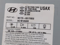 2013-2015 Hyundai Elantra Radio AM FM Cd Player Receiver Replacement P/N:96170-A5170GU Fits Fits 2013 2014 2015 OEM Used Aut