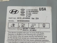 2013 Hyundai Elantra Radio AM FM Cd Player Receiver Replacement P/N:96170-3X165RA5 Fits OEM Used Auto Parts - Oemusedautopar