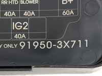 2011-2013 Hyundai Elantra Fusebox Fuse Box Panel Relay Module P/N:91950-3X711 91951-3X100 Fits Fits 2011 2012 2013 OEM Used 