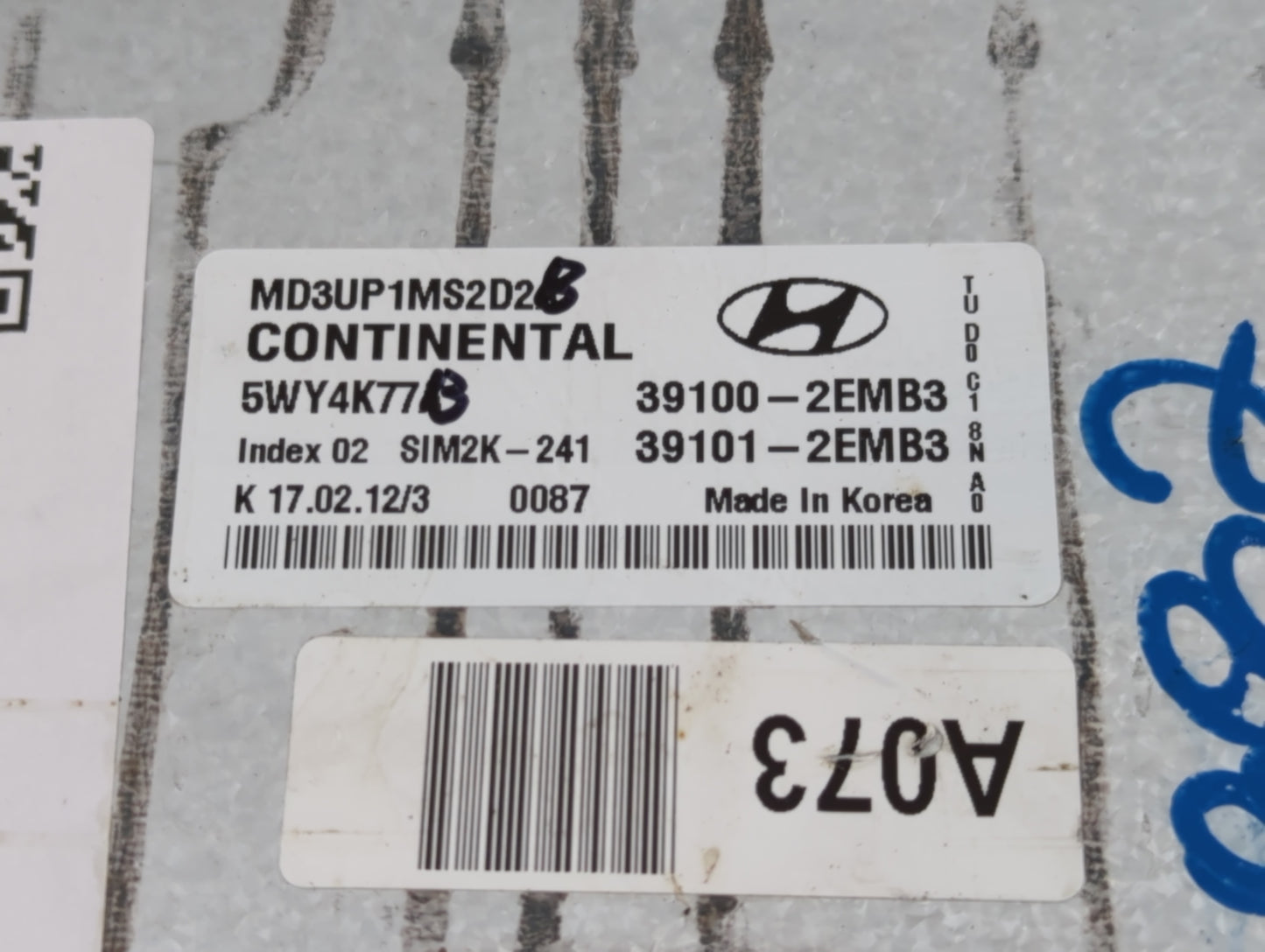 2011-2013 Hyundai Elantra PCM Engine Control Computer ECU ECM PCU OEM P/N:39100-2EMB3 Fits Fits 2011 2012 2013 OEM Used Auto