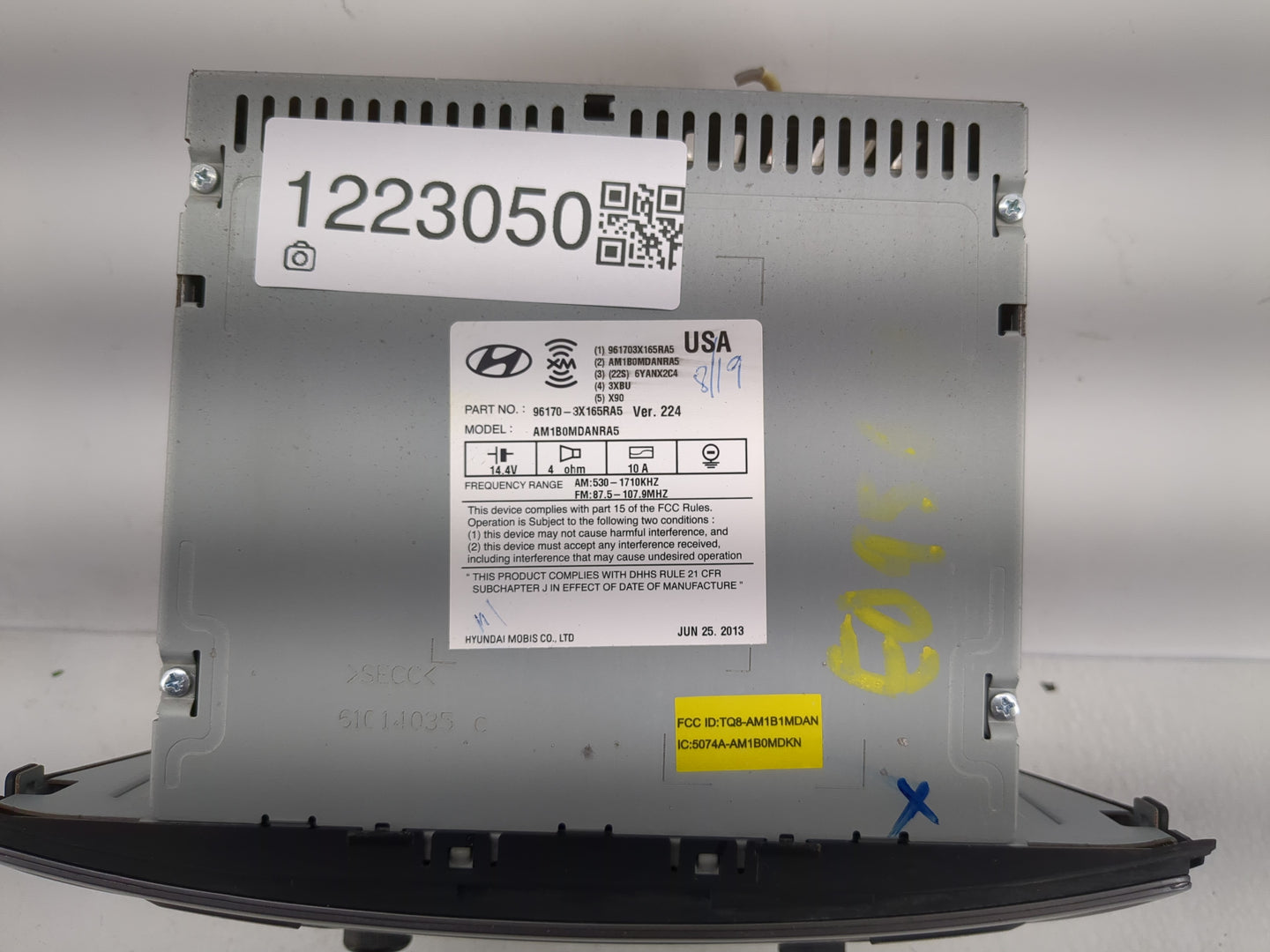 2011-2013 Hyundai Elantra Radio AM FM Cd Player Receiver Replacement P/N:96170-3X165RA5 Fits Fits 2011 2012 2013 OEM Used Au