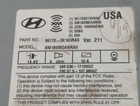 2013 Hyundai Elantra Radio AM FM Cd Player Receiver Replacement P/N:96170-3X165RA5 Fits OEM Used Auto Parts - Oemusedautopar