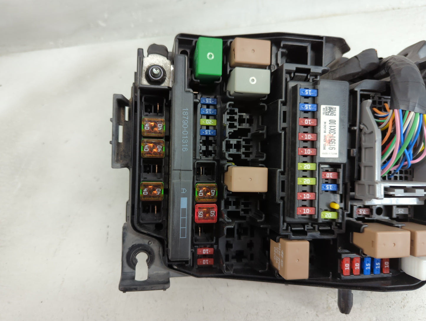 2011-2013 Hyundai Elantra Fusebox Fuse Box Panel Relay Module P/N:91950-3X711 91951-3X100 Fits Fits 2011 2012 2013 OEM Used 