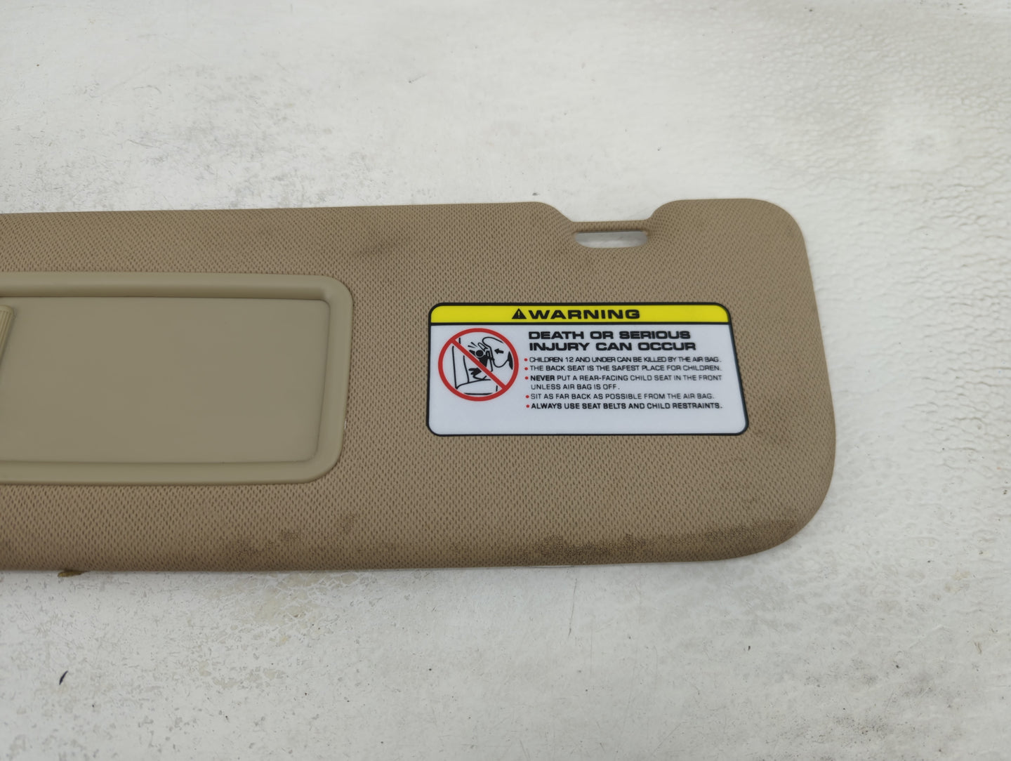 2011-2013 Hyundai Elantra Sun Visor Shade Replacement Passenger Right Mirror Fits Fits 2011 2012 2013 OEM Used Auto Parts - 