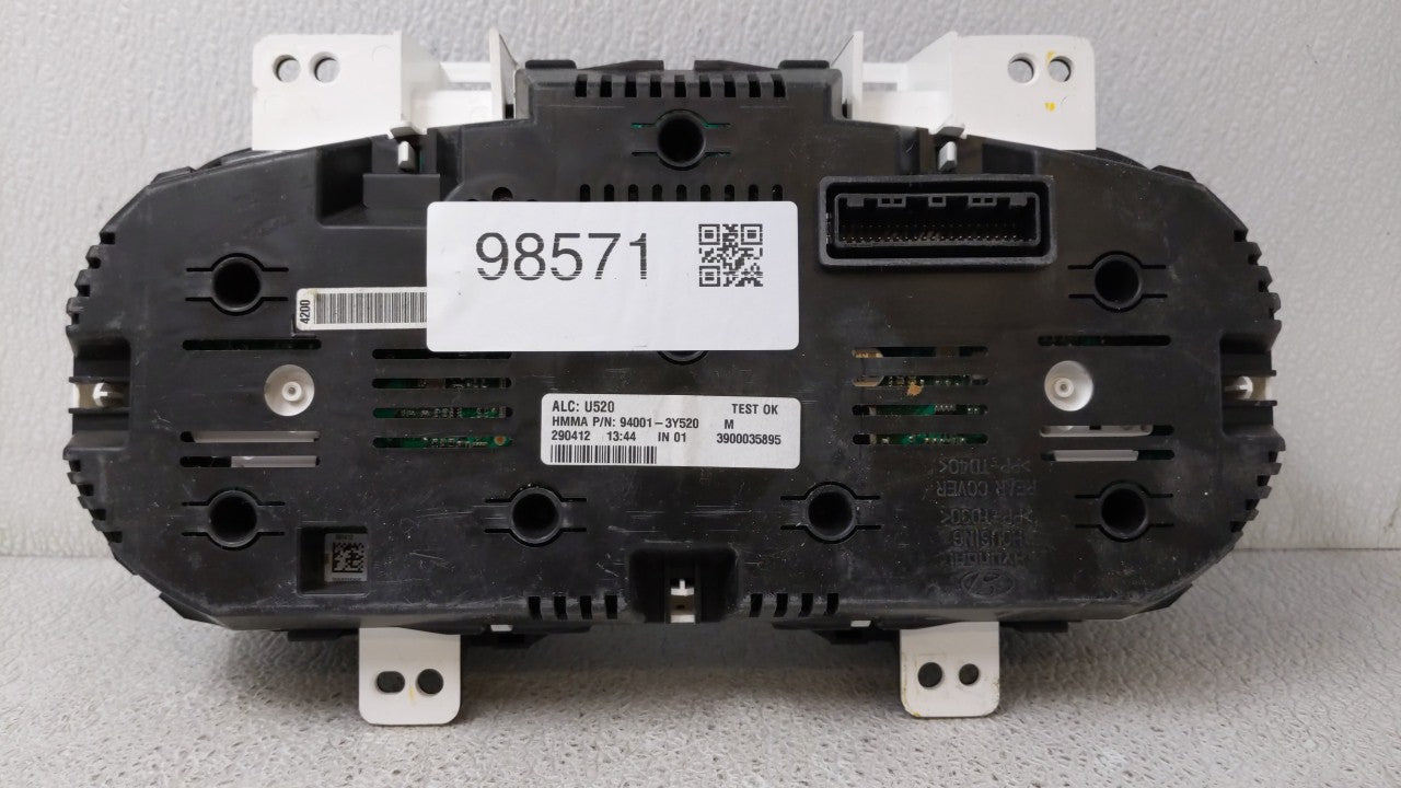 2013 Hyundai Elantra Instrument Cluster Speedometer Gauges P/N:94001-3Y520 Fits OEM Used Auto Parts - Oemusedautoparts1.com