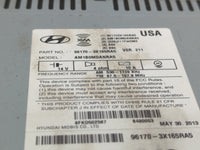 2013 Hyundai Elantra Radio AM FM Cd Player Receiver Replacement P/N:96170-3X165RA5 Fits OEM Used Auto Parts - Oemusedautopar