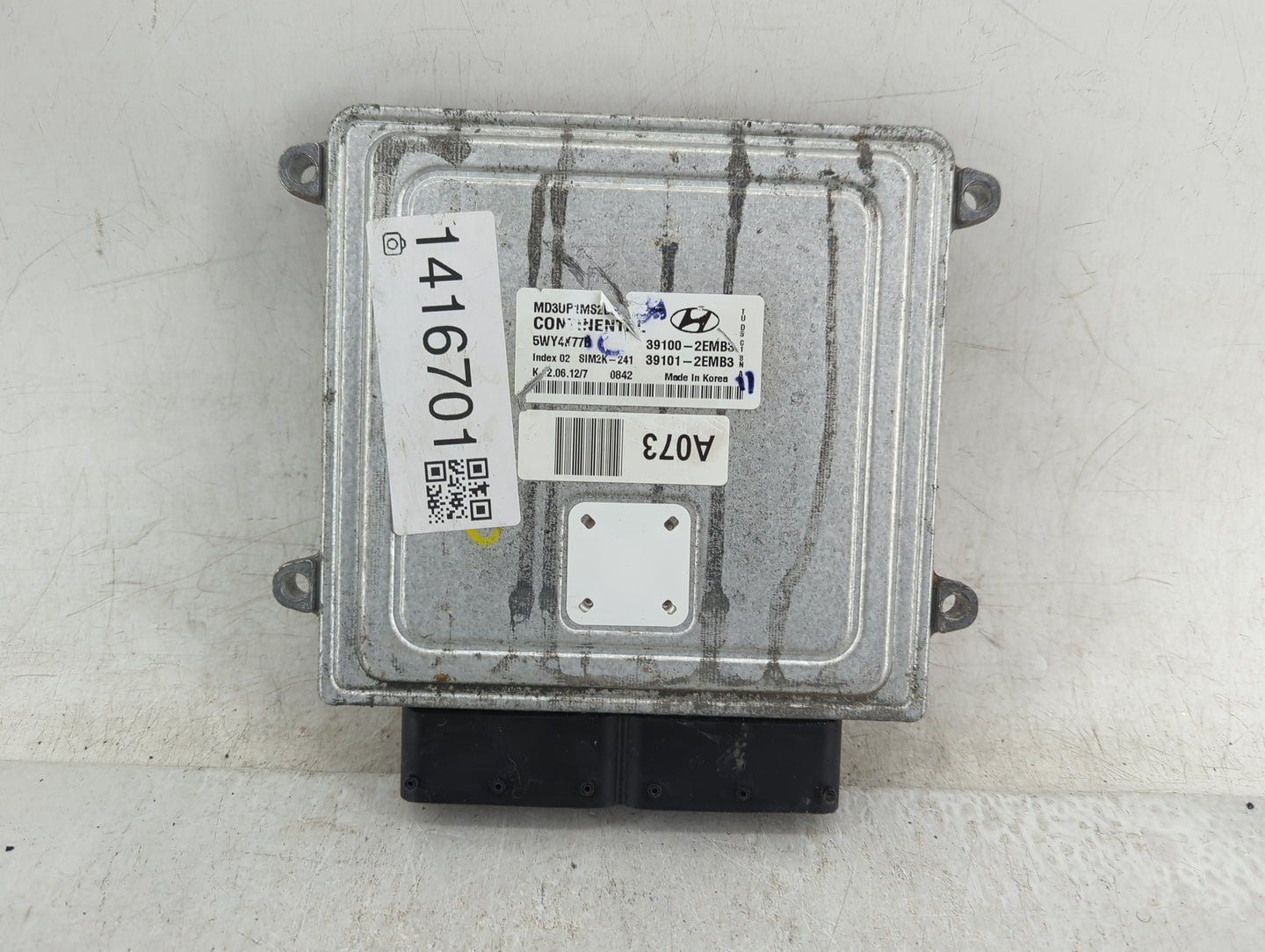 2011-2013 Hyundai Elantra PCM Engine Control Computer ECU ECM PCU OEM P/N:39101-2EMB3 39100-2EMB3 Fits Fits 2011 2012 2013 O