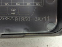 2011-2013 Hyundai Elantra Fusebox Fuse Box Panel Relay Module P/N:91950-3X711 Fits Fits 2011 2012 2013 OEM Used Auto Parts -