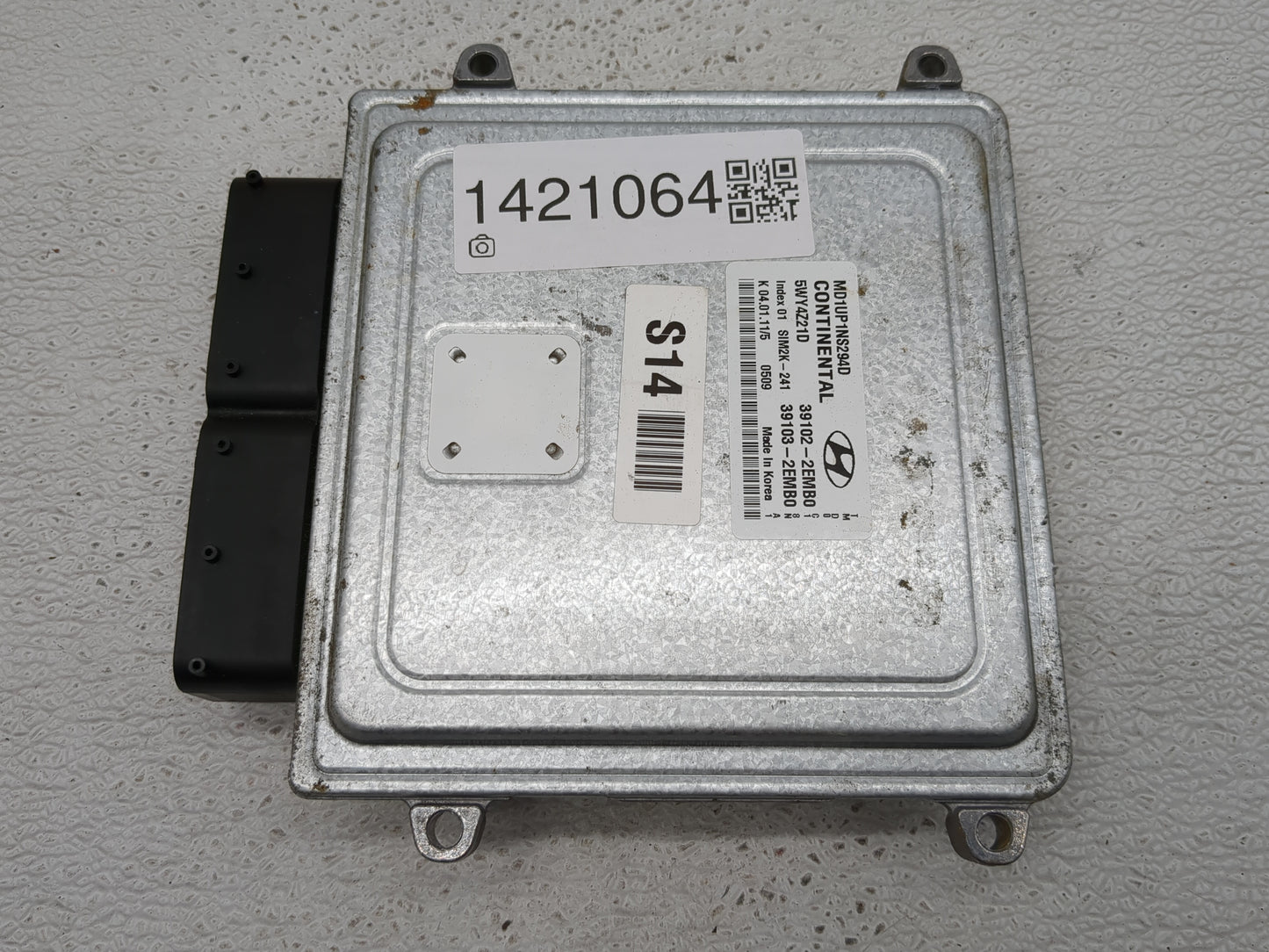 2011-2013 Hyundai Elantra PCM Engine Control Computer ECU ECM PCU OEM P/N:39103-2EMB0 39102-2EMB0 Fits Fits 2011 2012 2013 O