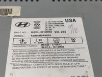 2013 Hyundai Elantra Radio AM FM Cd Player Receiver Replacement P/N:961703X155RA5 AM180MDANRA5 Fits OEM Used Auto Parts - Oe