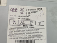 2011-2013 Hyundai Elantra Radio AM FM Cd Player Receiver Replacement P/N:961703X161RA5 PA-710MDLSBRA5 Fits Fits 2011 2012 20