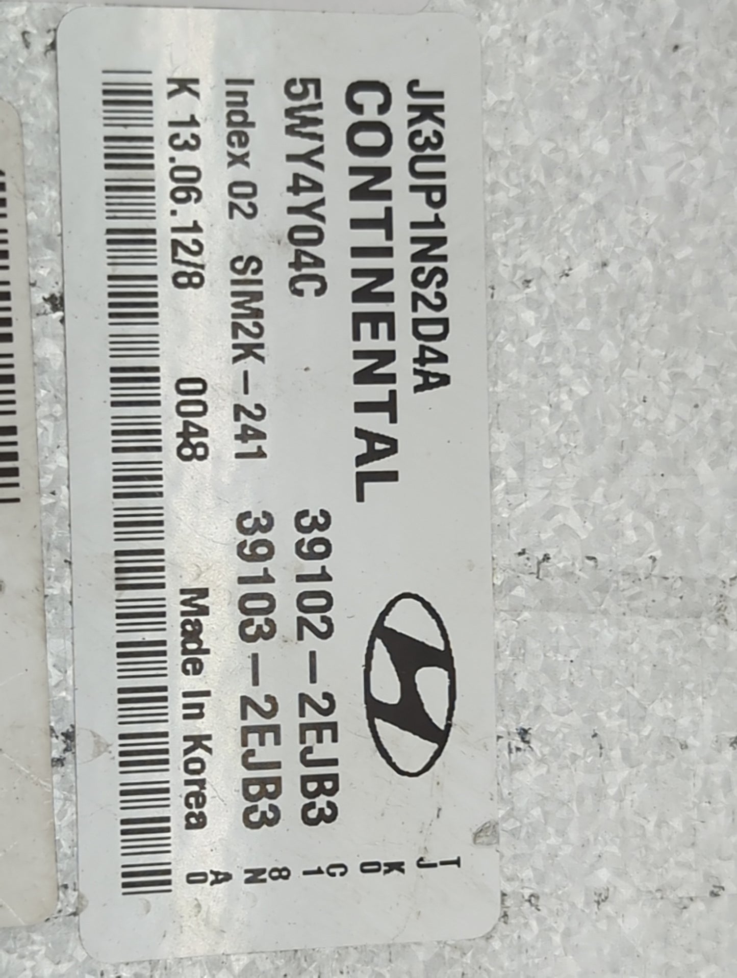 2013 Hyundai Elantra PCM Engine Control Computer ECU ECM PCU OEM P/N:39102-2EJB3 39103-2EJB3, 5WY4Y04C, JK3UP1NS2D4A Fits OE