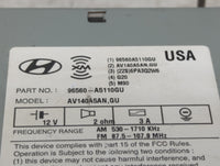2013 Hyundai Elantra Radio AM FM Cd Player Receiver Replacement P/N:96560-A5110GU AV140A5AN,GU Fits OEM Used Auto Parts - Oe
