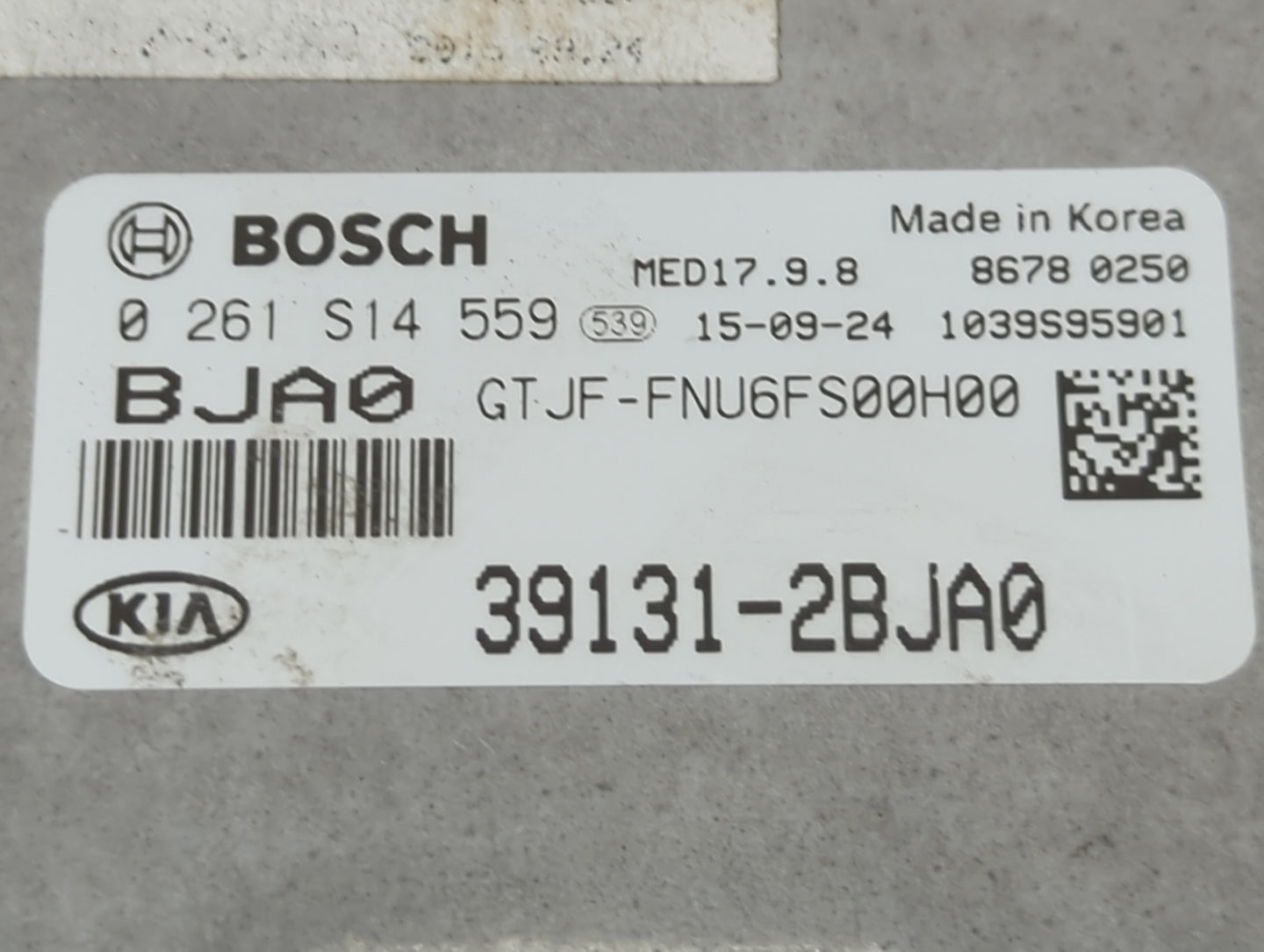2011-2013 Hyundai Elantra PCM Engine Control Computer ECU ECM PCU OEM P/N:39131-2BJA0 0261S14559 Fits Fits 2011 2012 2013 OE