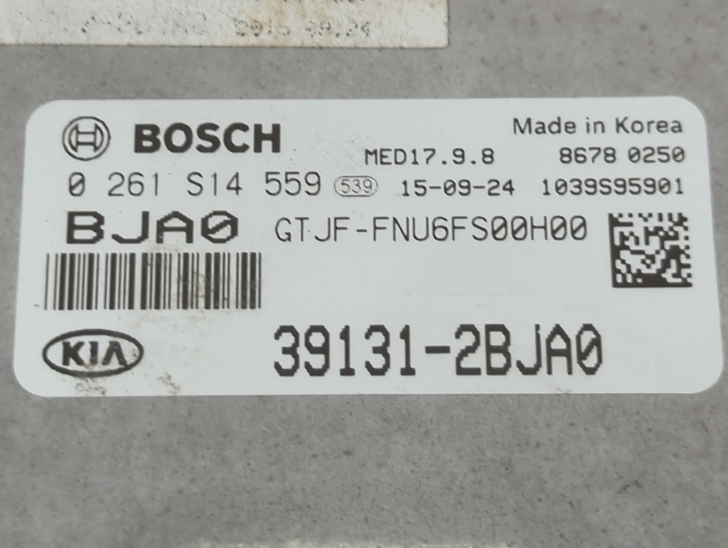 2011-2013 Hyundai Elantra PCM Engine Control Computer ECU ECM PCU OEM P/N:39131-2BJA0 0261S14559 Fits Fits 2011 2012 2013 OE