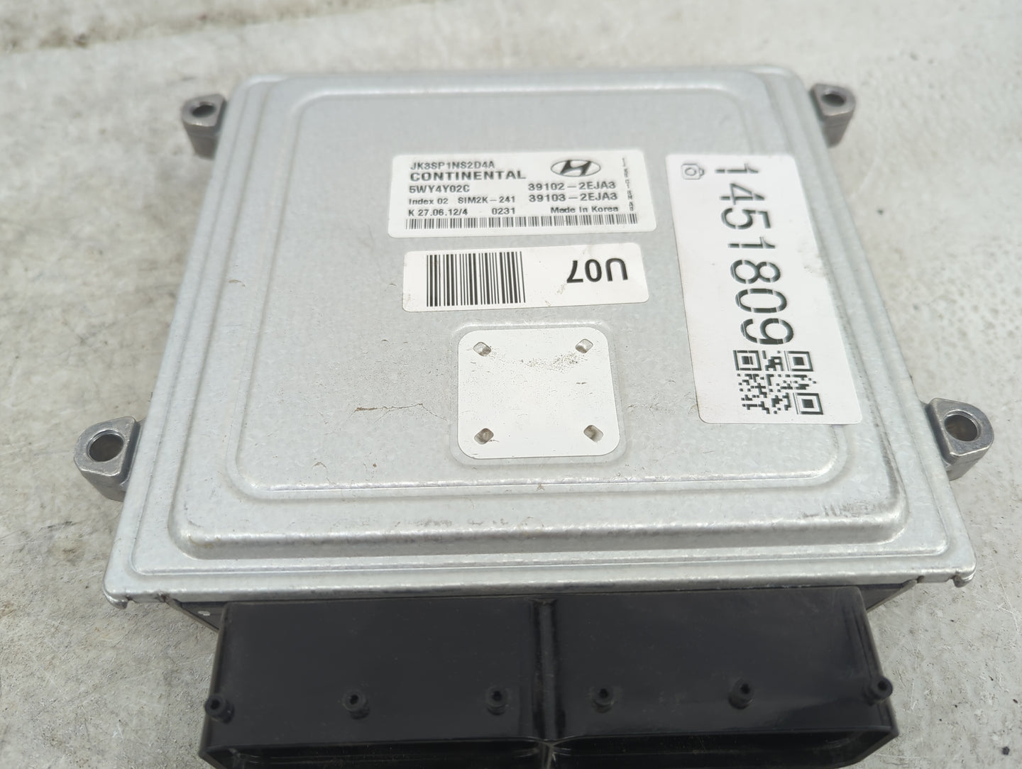 2013 Hyundai Elantra PCM Engine Control Computer ECU ECM PCU OEM P/N:39102-2EJA3 39103-2EJA3, 5WY4Y02C, JK3SP1NS2D4A Fits OE
