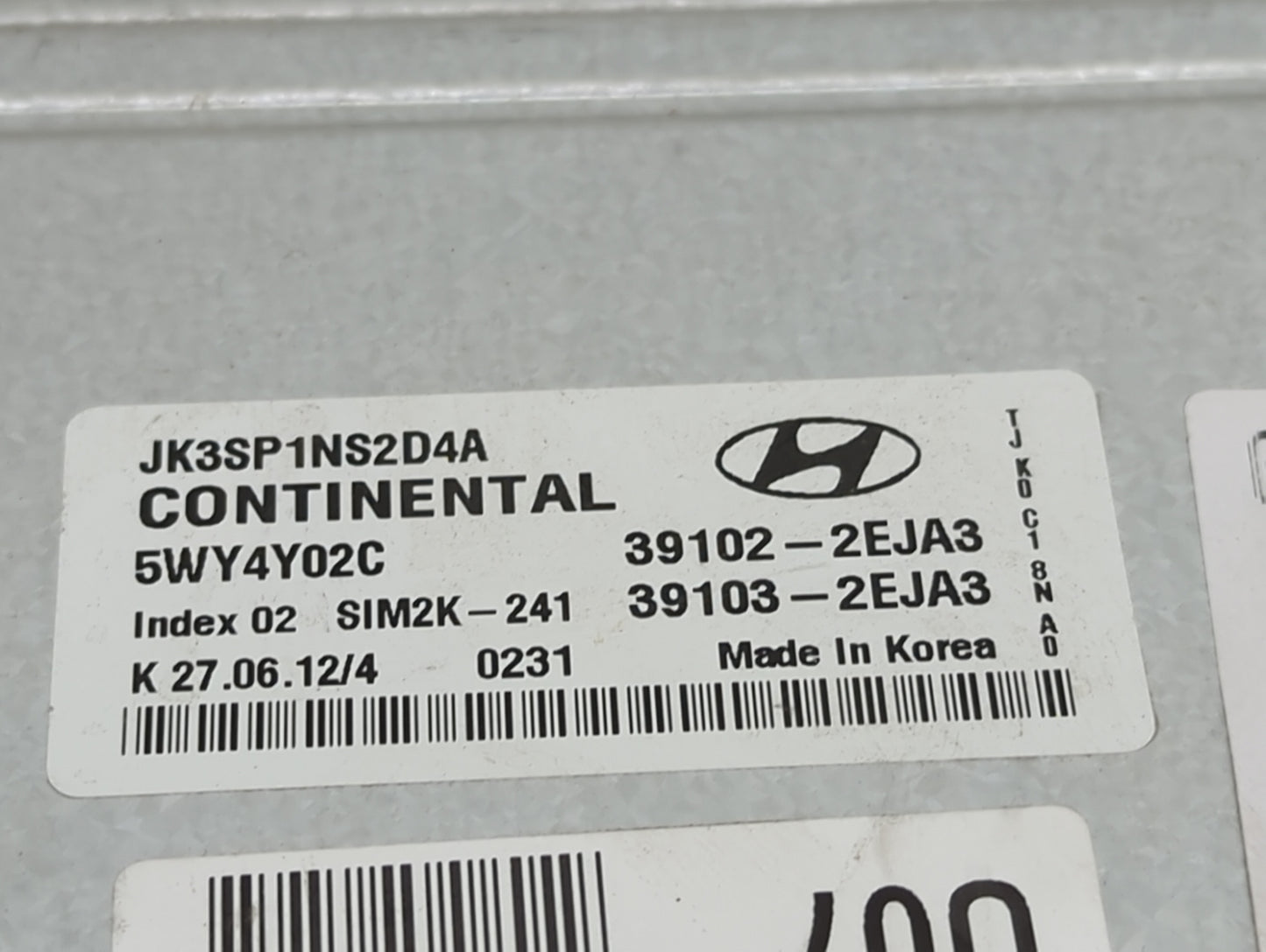 2013 Hyundai Elantra PCM Engine Control Computer ECU ECM PCU OEM P/N:39102-2EJA3 39103-2EJA3, 5WY4Y02C, JK3SP1NS2D4A Fits OE