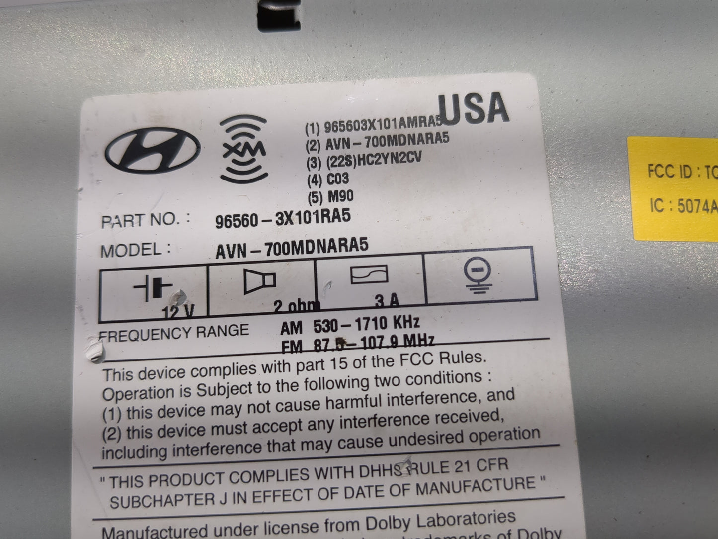 2011-2013 Hyundai Elantra Information Display Screen 1469714 - Oemusedautoparts1.com
