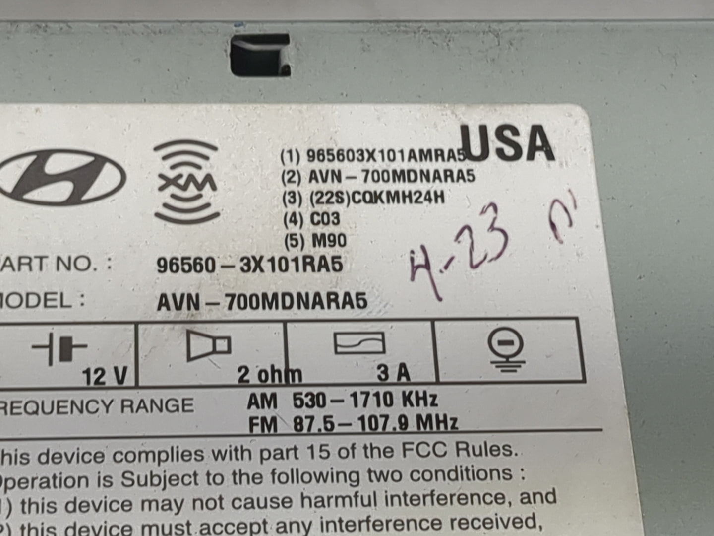 2011-2013 Hyundai Elantra Information Display Screen 1469715 - Oemusedautoparts1.com