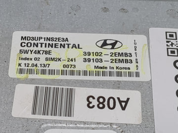 2011-2013 Hyundai Elantra PCM Engine Control Computer ECU ECM PCU OEM P/N:MD3UP1NS2E3A 5WY4K78E, 39102-2EMB3 Fits 2011 2012 2013 OEM Used Auto Parts
